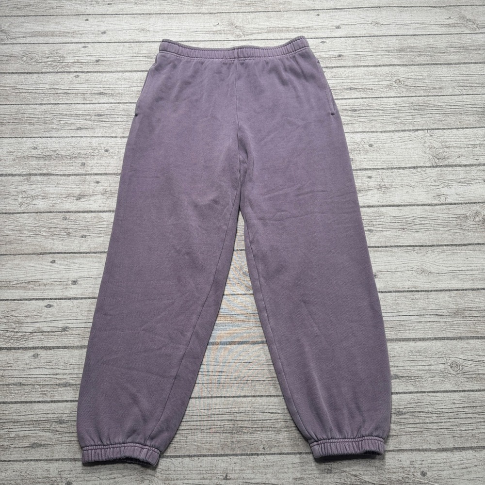 PINK Victoria's Secret Sweatpants Women's Medium Purple Fleece Lined Activewear